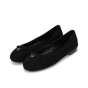 [바바라(슈즈)]B 하트 장식 포인트 스웨이드 플랫슈즈 BBH533-BK