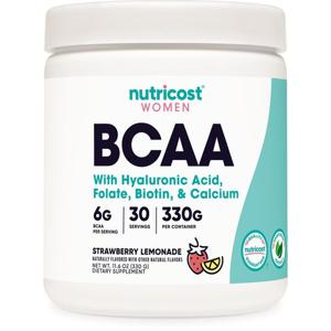 뉴트리코스트 여성용 BCAA (비타민 D3, 엽산, 비오틴, 칼슘 함유) 딸기 레모네이드 30회분