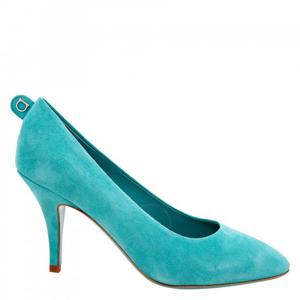 살바토레 페라가모 여성용 블루 스웨이드 간치니 펌프스 01Q862 728881