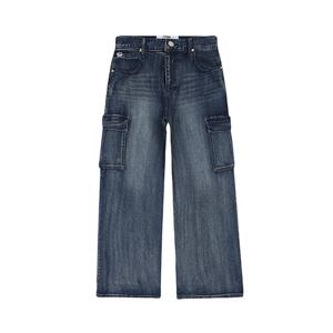 유니)카고포켓 포인트 루즈 와이드 데님_AO3DLG549-MB