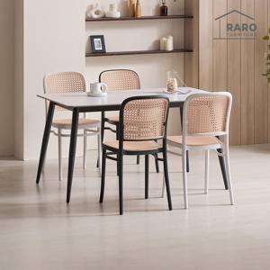 라로퍼니처 윈디 1400 양면 포세린 세라믹 4인 식탁 세트 (식탁+의자4)