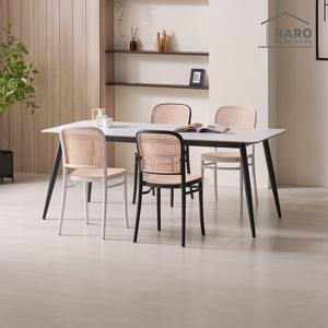 윈디 1800 양면 포세린 세라믹 6인 식탁 세트 (식탁+의자4)