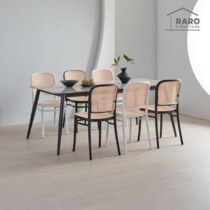 윈디 1800 양면 포세린 세라믹 6인 식탁 세트 (식탁+의자6)