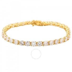 수지 레비안 15cttw 큐빅 지르코니아 옐로우 스털링 실버 7인치