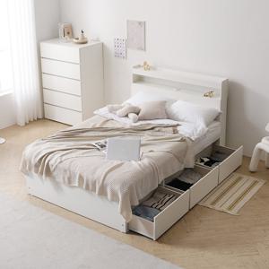 마르체 리움 통서랍 수납 침대프레임 더블 BKC763C (착불)