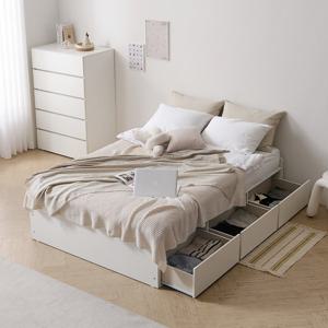 마르체 리움 낮은헤드 통서랍 수납 침대프레임 더블 BKC762C (착불)