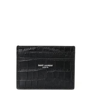 생로랑 5CC 크로커다일무늬 카드지갑 10 블랙 375946 DZE0E 1000