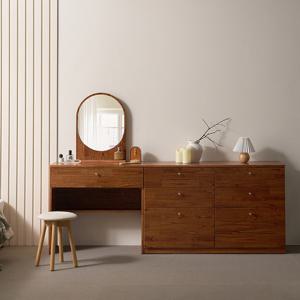 나무뜰 진저 원목 타원형 콘솔 수납화장대+1200 서랍장 FMF193C (착불)