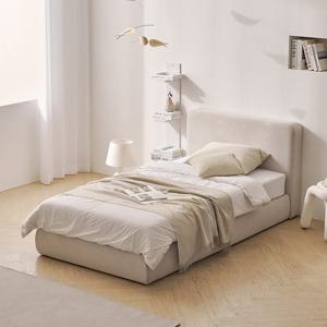 나무뜰 알레 패브릭 침대+9존 유로탑 포켓 매트리스 SS CNS519C (착불)