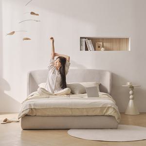 나무뜰 알로 패브릭 침대프레임 Q K 공용 CNS508C (착불)