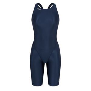 [아레나]여성 A4FL1CE02NVY 라운딩 선수 4부 반신 레이서백 실내수영복