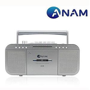 아남 A-34 어학반복 카세트테이프 카세트플레이어 라디오 아날로