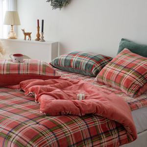 몽쉐어 페인체크 밀크극세사 차렵이불 단품 K 킹