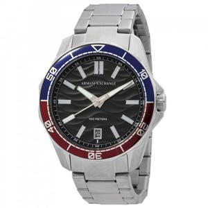 아르마니 익스체인지 쿼츠 블랙 다이알 남성용 시계 AX1955