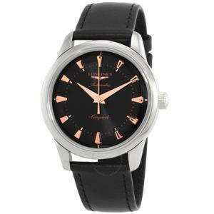 론진 컨퀘스트 헤리티지 오토매틱 블랙 다이알 남성용 시계 L1.650.4.52.2