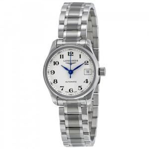 론진 마스터 오토매틱 실버 다이알 여성용 시계 L21284786 L2.128.4.78.6