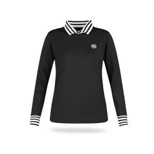 골피아 JB4A611W 여성 스트라이프 카라 긴팔 티셔츠