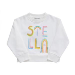 스텔라매카트니 TT4A40 Z0447 101 레인보우 로고 아동 맨투맨