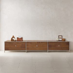 이노센트 스틸스 원목 미드센츄리 2100 모듈 거실장 i104775