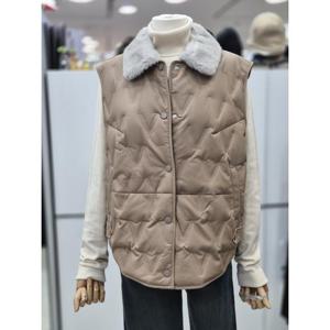밀스튜디오 세이브존04 인조가죽 오리털 퍼카라조끼 LQBPVR100