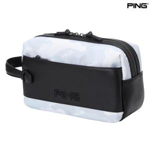 [핑골프](양말증정2개) 남성 카모 로고 패턴 파우치백 (111D3BG202_WH)