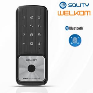 웰콤 지문인식 디지털도어락 WA-35B 샷시문용 도어록 블루투스(옵션) 샤시문 패션문 폴딩도어 가마찌도어 터닝도어 세이프도어 이중잠금 생활방수 번호키 현관문 도어락