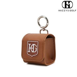 헤지스골프  (HWBA4F651W2) 브라운 로고자수 볼주머니