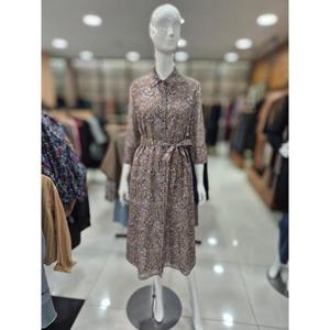 안지크 세이브존06 프린팅 카라넥 롱 원피스 AH2OP5110