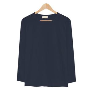 무지 네이비 면 라운드 티셔츠_MOD004_NAVY