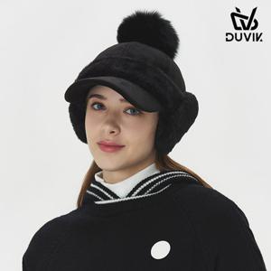 [gs] 듀빅 여성 페이크 퍼 코듀로이 귀달이모자 DE4WAP782BK