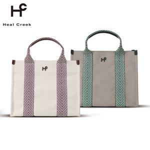 힐크릭 골프 파우치 백 웨빙 크로스 캔버스 토트백