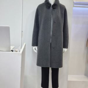 [벨리시앙]벨리시앙 밍크 차이나카라 울 캐시미어 롱코트 LC3450