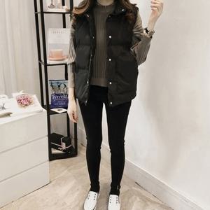 [리빌모아]여자 겨울 베이직 넥커버 패딩 조끼 DMSW-VEP-SCC952-