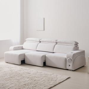 제이픽스 테티스 이지클린 패브릭 무빙 2세대 슬라이딩 리클라이너 4인 슬라이드 모션 스피커 소파