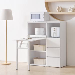 보루네오 마르체 리올 접이식 식탁 렌지대+3단서랍장 BAF109C (착불)