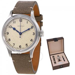 론진 헤리티지 밀리터리 오토매틱 실버 다이알 남성용 시계 L2.819.4.93.2