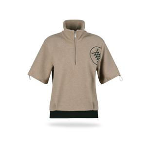 골피아 MW4W826W 여성 하이넥 반집업 스트링 슬리브 반팔 풀오버