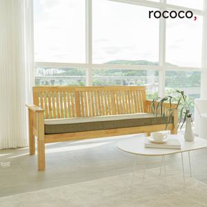 로코코 프레시비치 기능성 패브릭 3인 원목소파(좌방석포함)