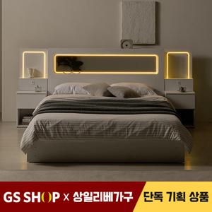 [특가]상일리베가구 호텔 비비드 LED 거울 수납 침대SET+독립매트 SS(수퍼싱글)