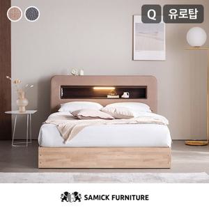 [삼익가구]소노 LED 가죽 침대(유로탑 7존 독립스프링 매트리스-퀸)