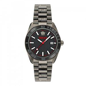 베르사체 V-돔 쿼츠 블랙 기요쉐 다이알 남성용 시계 VE8E00724