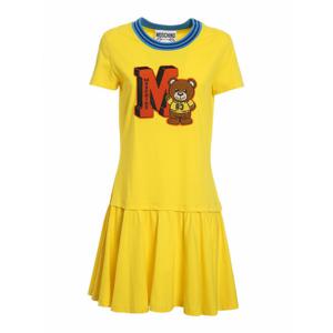 [MOSCHINO] 라프리마 여성 숏 바시티 테디 베어 원피스 043305411027 옐로우 /8
