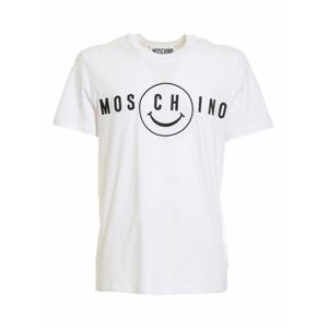 [MOSCHINO] 라프리마 남성 티셔츠 Smiley  로고 자수 071920411001 화이트 /8