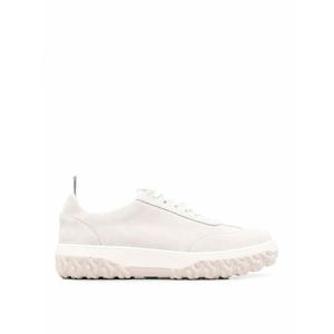 [THOM BROWNE] 라프리마 남성 트레이너 Grosgrainloop 트림 레이스업 스니커즈 MFD254AL0037100 화이트 /8