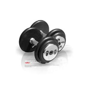 고무 헬스장 아령 10kg 1개 덤벨 통고무 크롬바