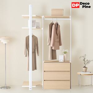 데코파인 모노 시스템 행거 1400 K세트 코너장 3단 서랍 옷장 드