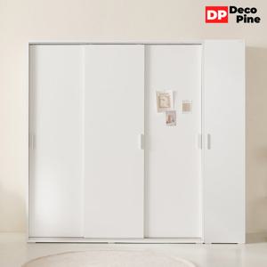 데코파인 그란 슬라이딩 2200 O세트 옷장 선반장 안방 신혼부부