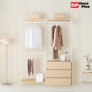 데코파인 모노 시스템 행거 1600 N세트 옷장 3단서랍 드레스룸