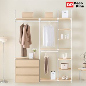 데코파인 모노 시스템 행거 1800 Q세트 3단 서랍 옷장 선반장 드
