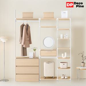 데코파인 모노 시스템 행거 1800 S세트 3단서랍 옷장 화장대 선